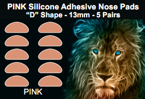 Pink Half Moon "D" Shaped Silicone Nose Pads