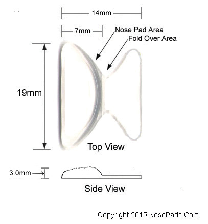 Adhesive wing nose pad for eye glasses