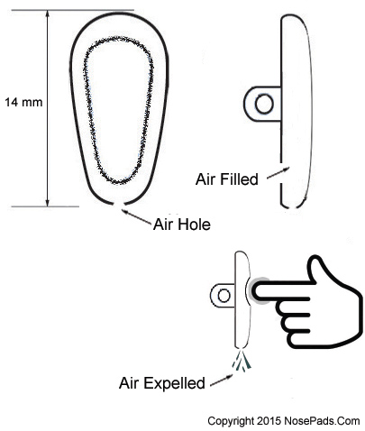 Air chamber nose pad