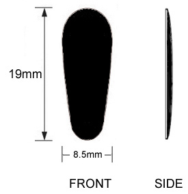 Black nose pads for plastic glasses and metal sunglass frames