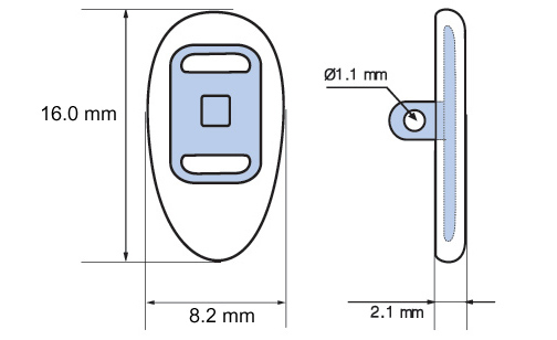 Nose pad for plastic frames