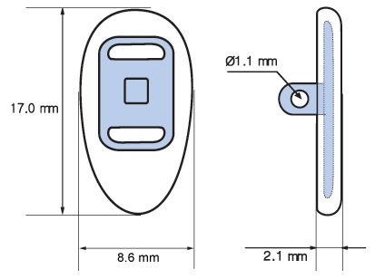 Nosepad symmetrical eyeglass parts
