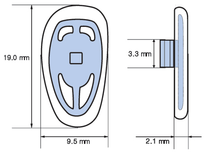 Push-in nose pads for glasses