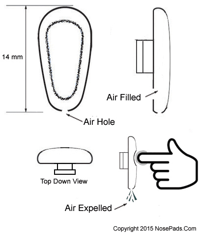 Push-On and Slide-On Air Active Nose Pads