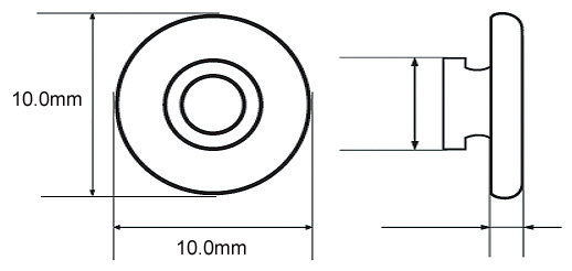 Round nose pad for designer frames