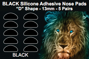 Self adhesive black half moon nose pads