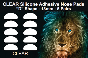 Clear Half Moon "D" Shaped Silicone Nose Pads