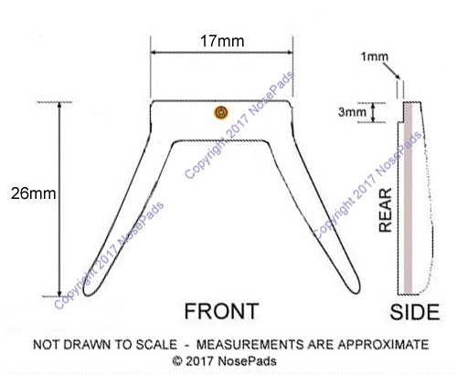 Single Screw Hole Mount Softwing Nose Pad