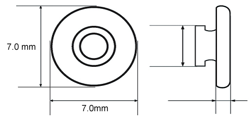 Replacement nose piece and nose pads of silicone with round shape for eye glasses