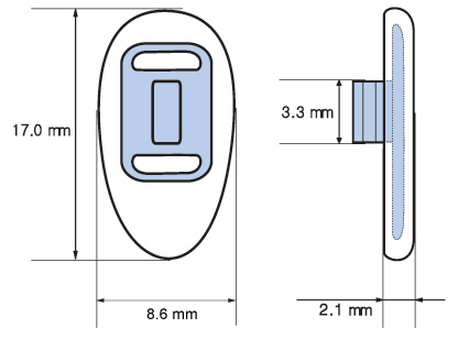 Symmetric manufacturerd nose pads