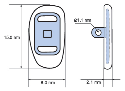 Symmetric nose pad for eye glasses frames