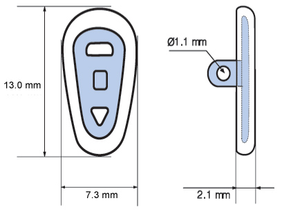 Tear drop nose pad