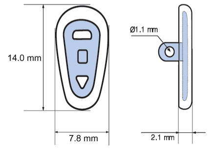 Tear drop shape nose pads